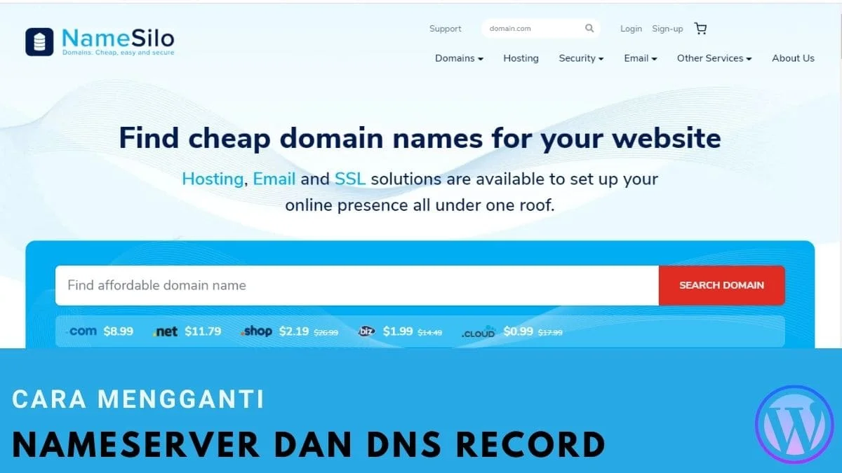 NameSilo,Cara Mengganti Domain NameServer dan DNS Record di NameSilo