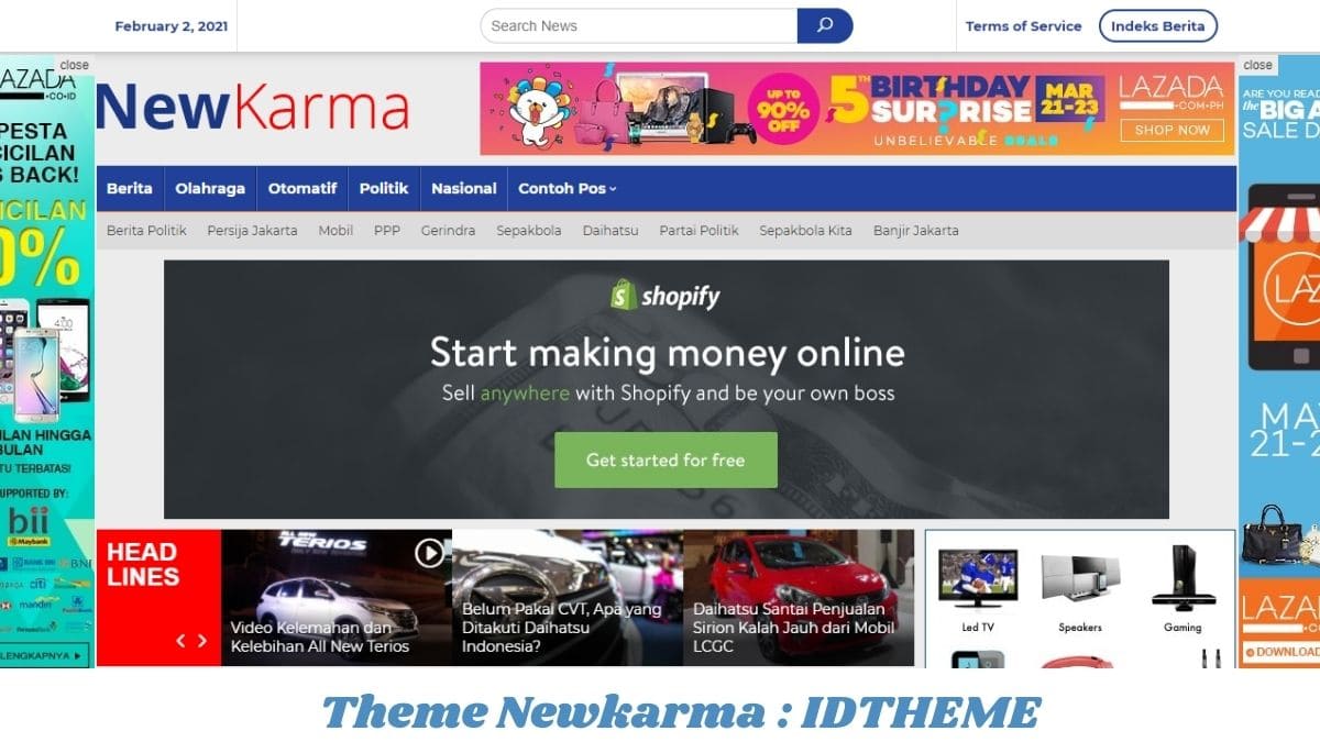 Newkarma: Theme WordPress Terbaik Untuk Website Berita Online